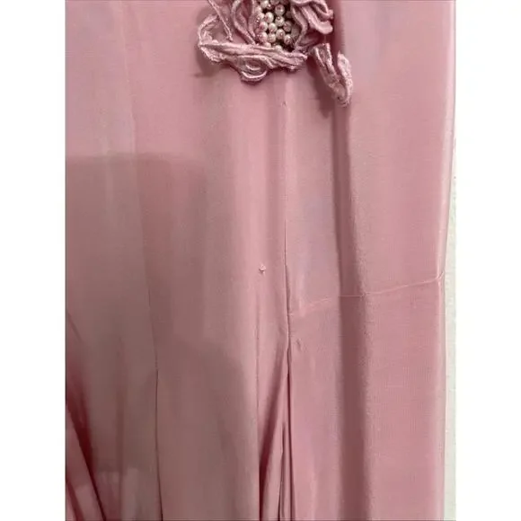 La Fuori Backless Maxi Dress in Ostrich Feather Pink XS NWT $780msrp - Picture 8 of 14